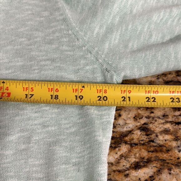 Eileen Fisher Linen Cotton Slub Open Front Cardigan In Pale Aqua Size M - Picture 9 of 10